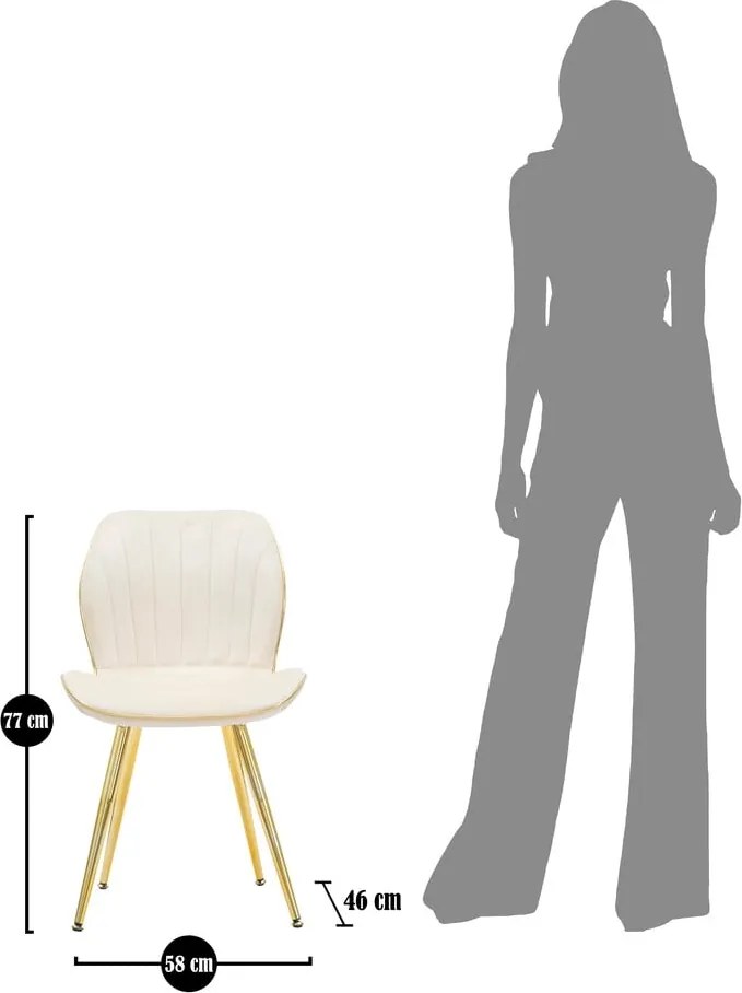 Krémovobiele jedálenské stoličky v súprave 2 ks Paris – Mauro Ferretti