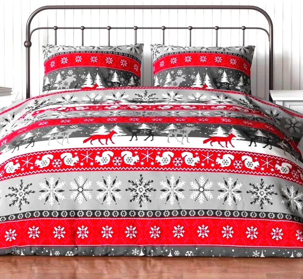 Flanelové DELUXE obliečky Homa HARNA CHRISTMAS 140x200 cm