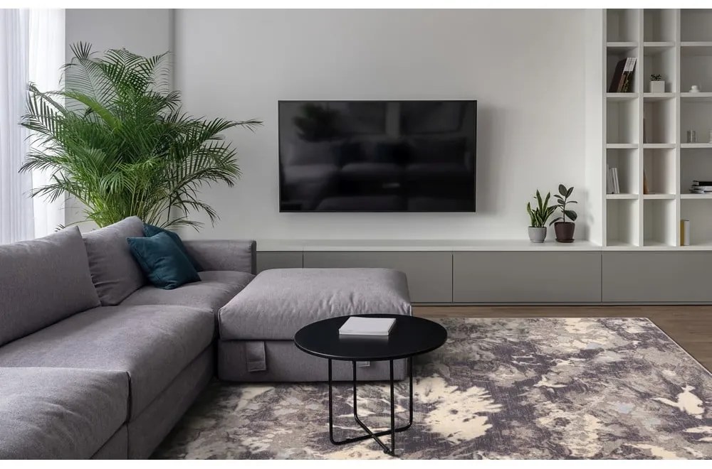 Sivý vlnený koberec 133x180 cm Daub – Agnella