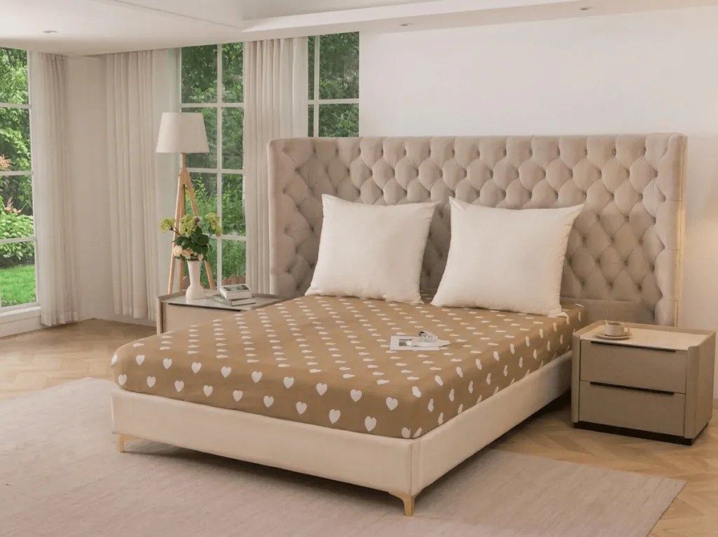 Obliečka z mikrovlákna CARAMHEART hnedé 90x200 cm