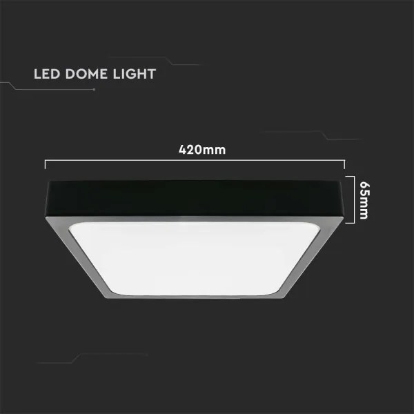 LED Kúpeľňové stropné svietidlo LED/30W/230V 4000K IP44 42x42 cm čierna