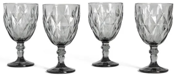Sada štyroch pohárov LUNO grafitové 748233 340 ml (4 ks)