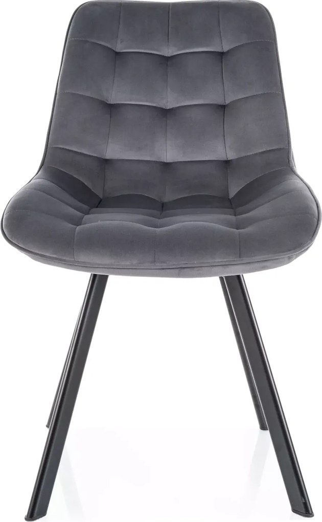 SI Monti Velvet stolička sivý