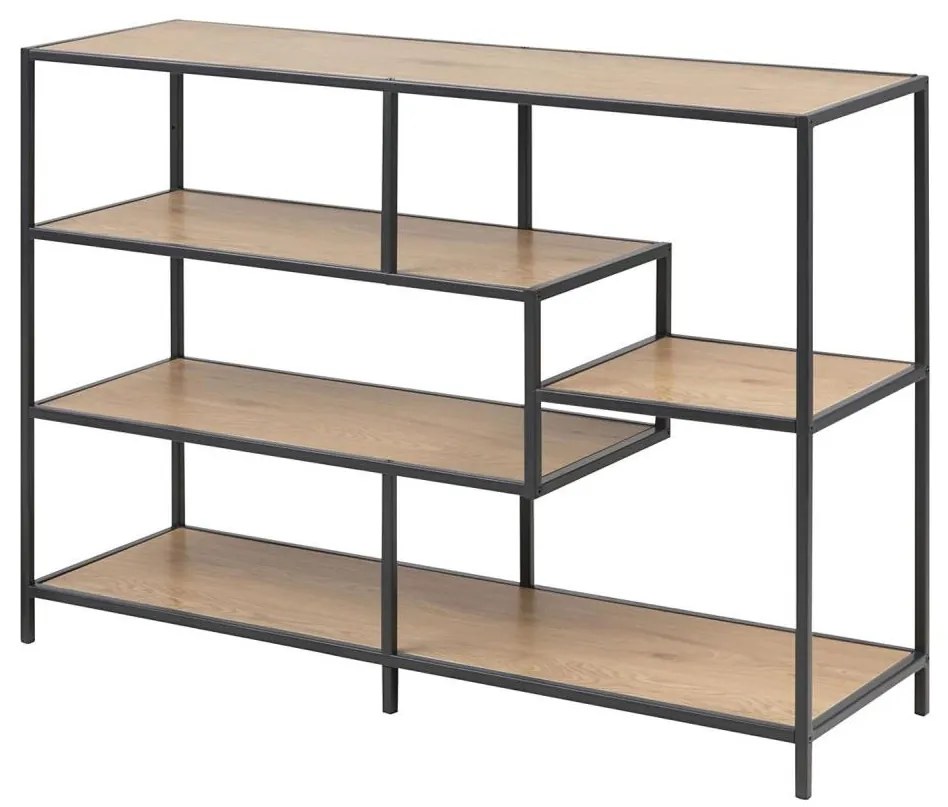 Knižnica SARON dub/čierna