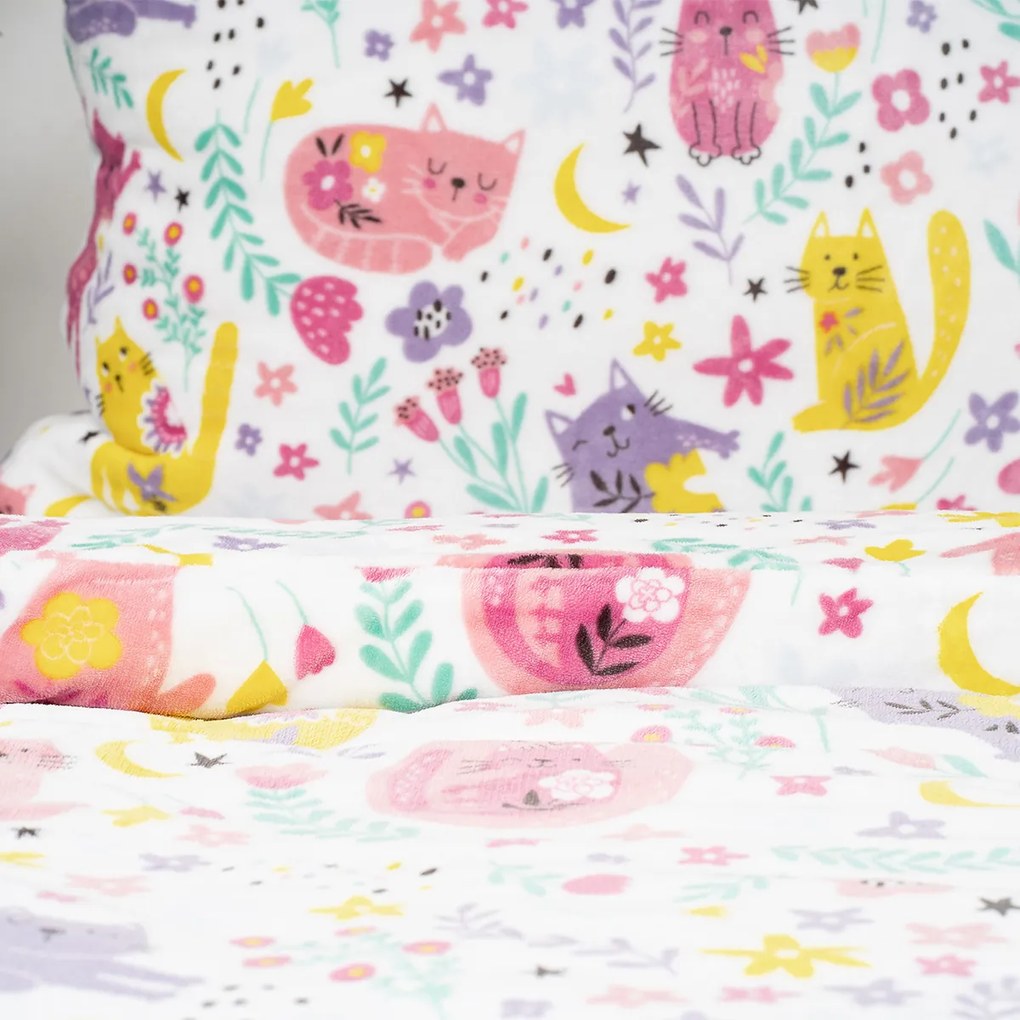 4Home Obliečky mikroflanel Playful Paws, 140 x 200 cm, 70 x 90 cm