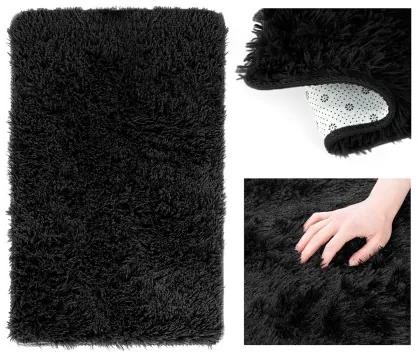 Sammer Mäkký plyšový koberec v čiernej farbe rôzne rozmery 4251838522554 160 x 200 cm