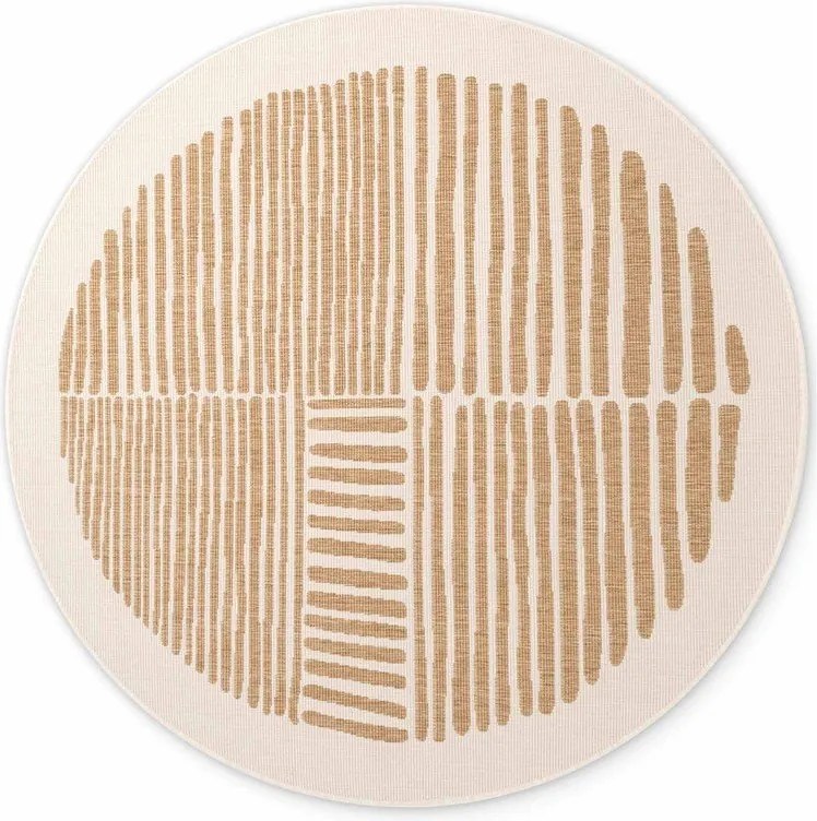 Krémovobiely/v prírodnej farbe okrúhly vnútorný a vonkajší koberec ø 160 cm Haringey Bounds – Ted Baker