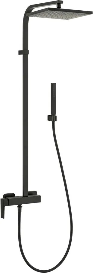 UNA18 Alpi Una- Sprchová batéria nástenná, pevná sprcha + ručná sprcha – komplet, čierna matná 18SM2251 NE