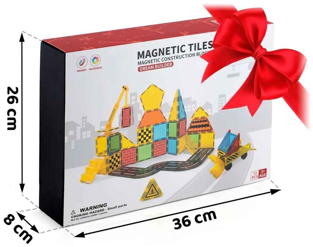Magnetická stavebnica RK-780, 72ks, stavba | Ricokids