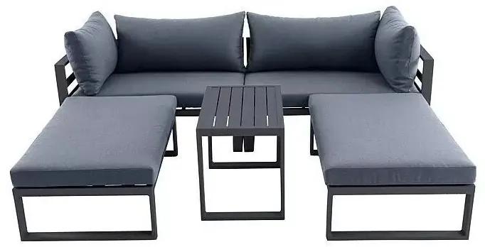 Sunfun Maja Set lounge nábytku, 5 ks, hliník, polyester, antracit