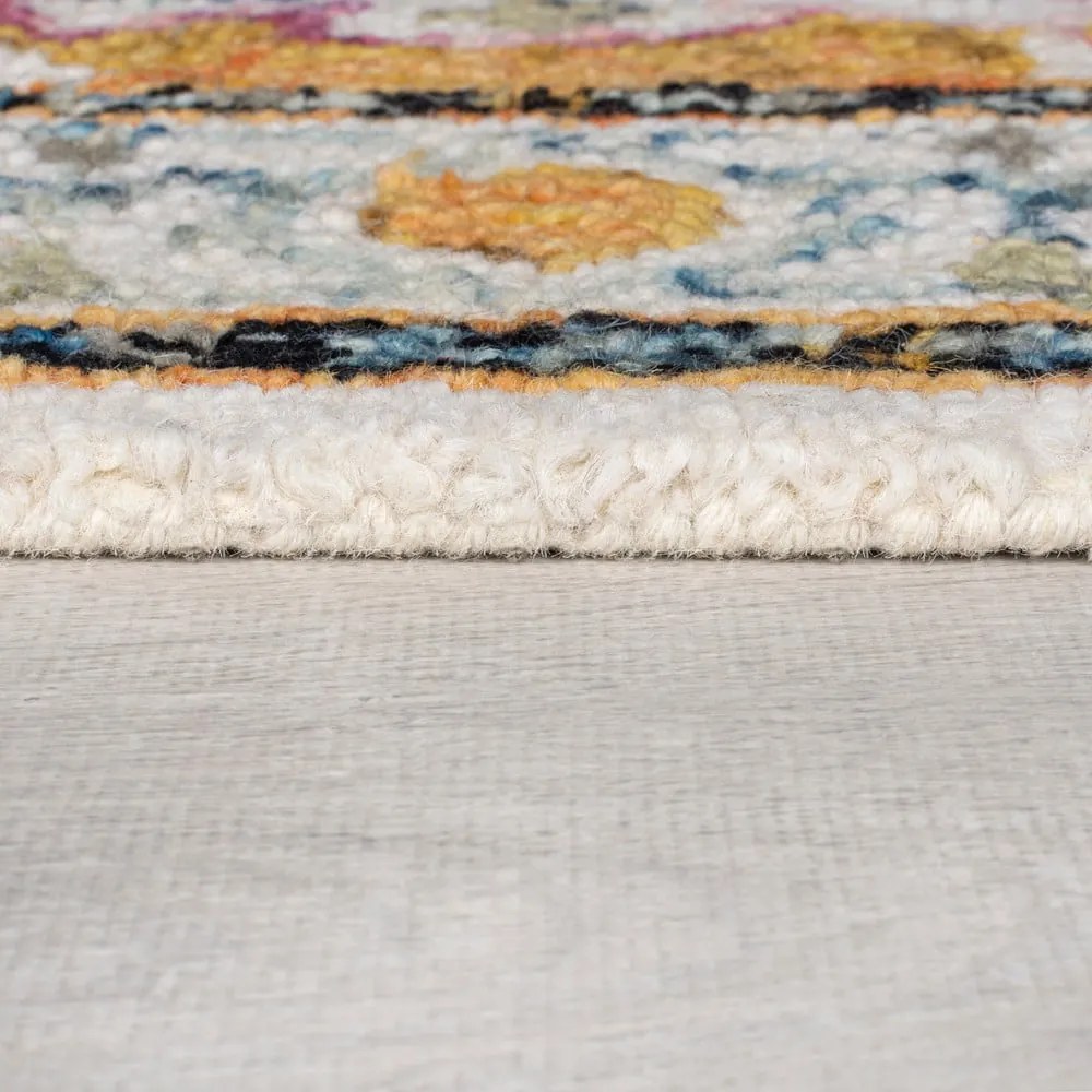 Žltý vlnený koberec 170x120 cm Dahlia - Flair Rugs