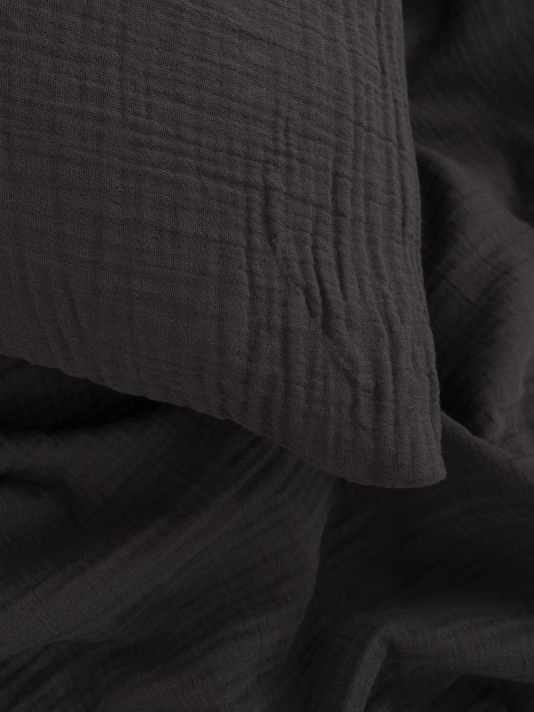 Predĺžené mušelínové obliečky – Alexia tmavosivé