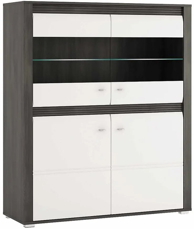 Vitrína Sevilla typ 33  2d nórská borovica/biela