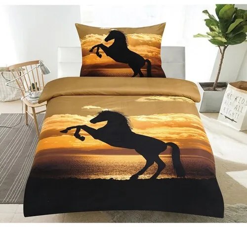 Jahu Obliečky Horse 3D, 140 x 200 cm, 70 x 90 cm
