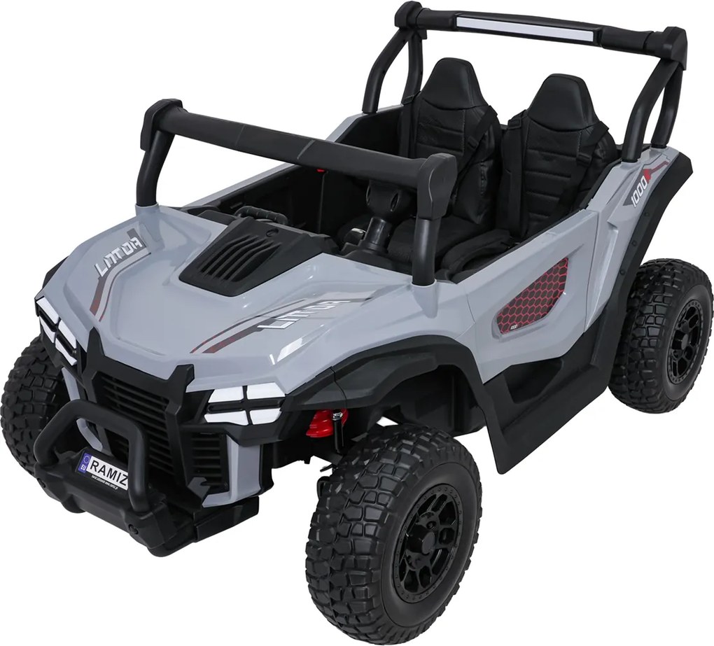 Ramiz Elektrická bugina Gravity pre deti šedá + pohon 4x4 + diaľkové ovládanie