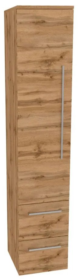 Mereo Bino, kúpeľňová skrinka vysoká 163 cm, ľavá, Multidecor, Dub Wotan, MER-CN697DWOT
