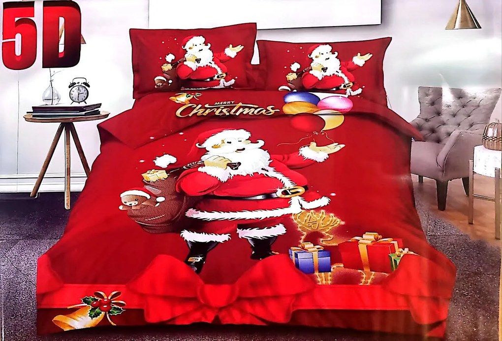 Obliečky Vianočný vzor B/3 Bavlna 7-dielna súprava