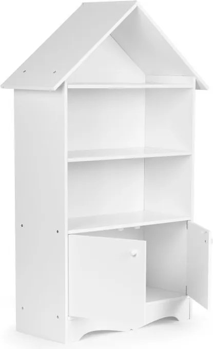 Biely detský regál v tvare domčeka