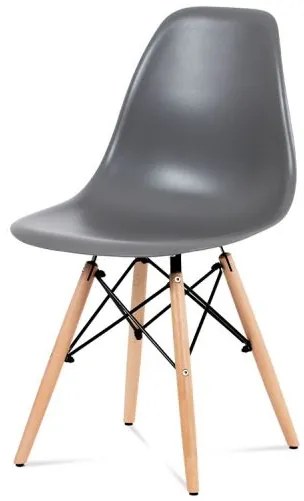 Jedálenská stolička s nadčasovým vzhľadom šedej farby