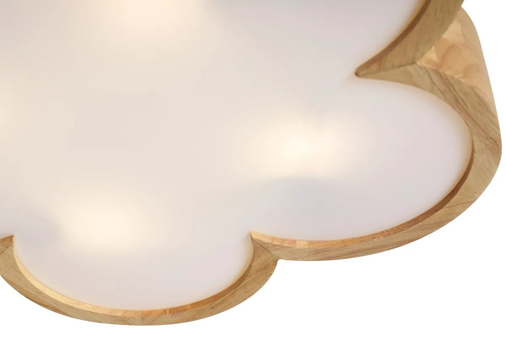 Detské stropné svietidlo drevené s bielou farbou - Lucille