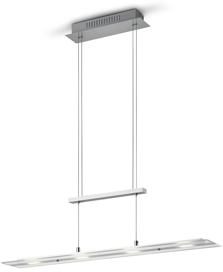 Šedé LED závesné svietidlo so skleneným tienidlom Milos – Reality