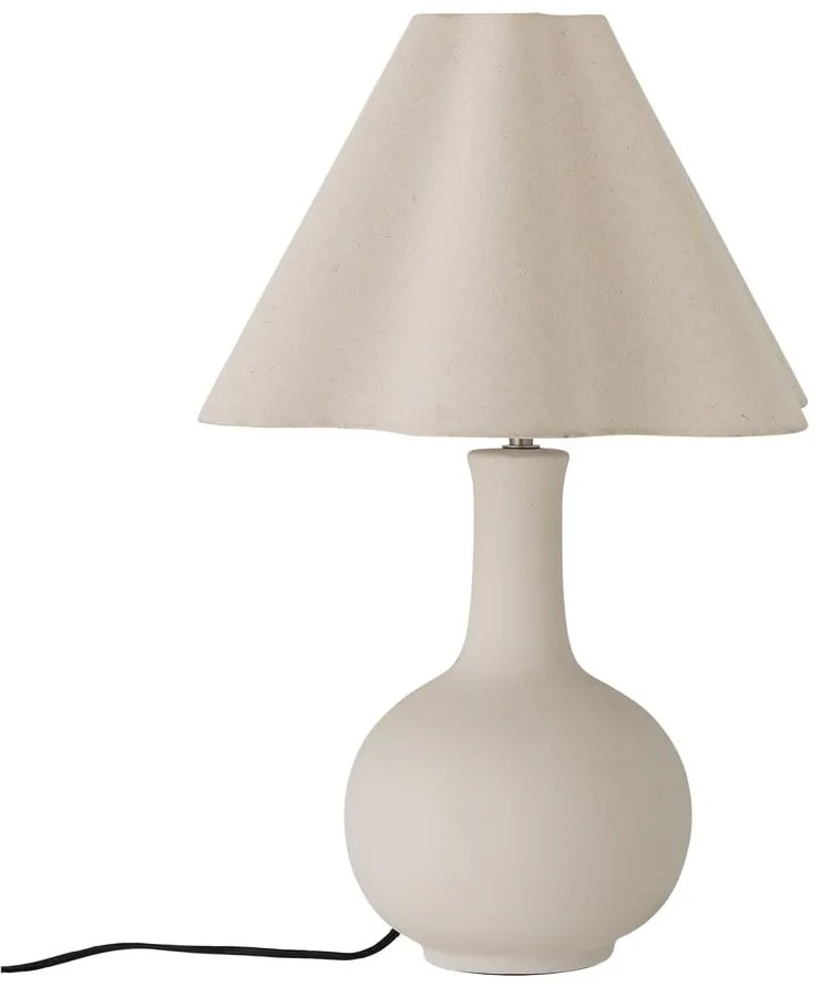 Krémová stolová lampa s textilným tienidlom (výška 60 cm) Heide – Bloomingville
