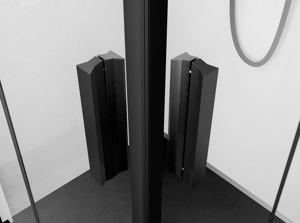 Polysan Polysan, ZOOM BLACK štvorcová sprchová zástena 900x900mm, rohový vstup, ZL4915BL-02