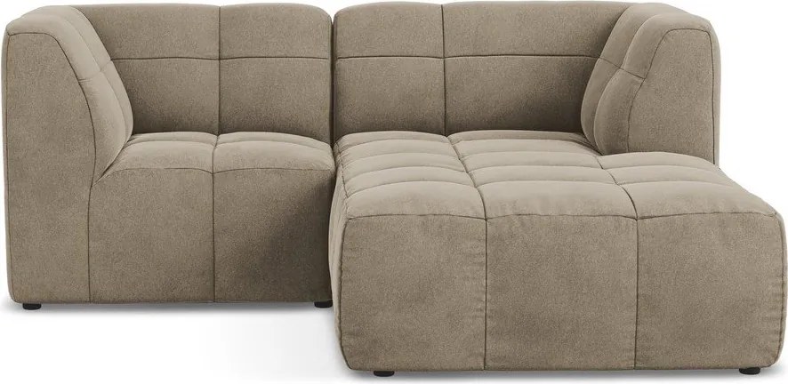 Hnedá zamatová rohová pohovka (pravý roh/s leňoškou) Aloha – Makamii