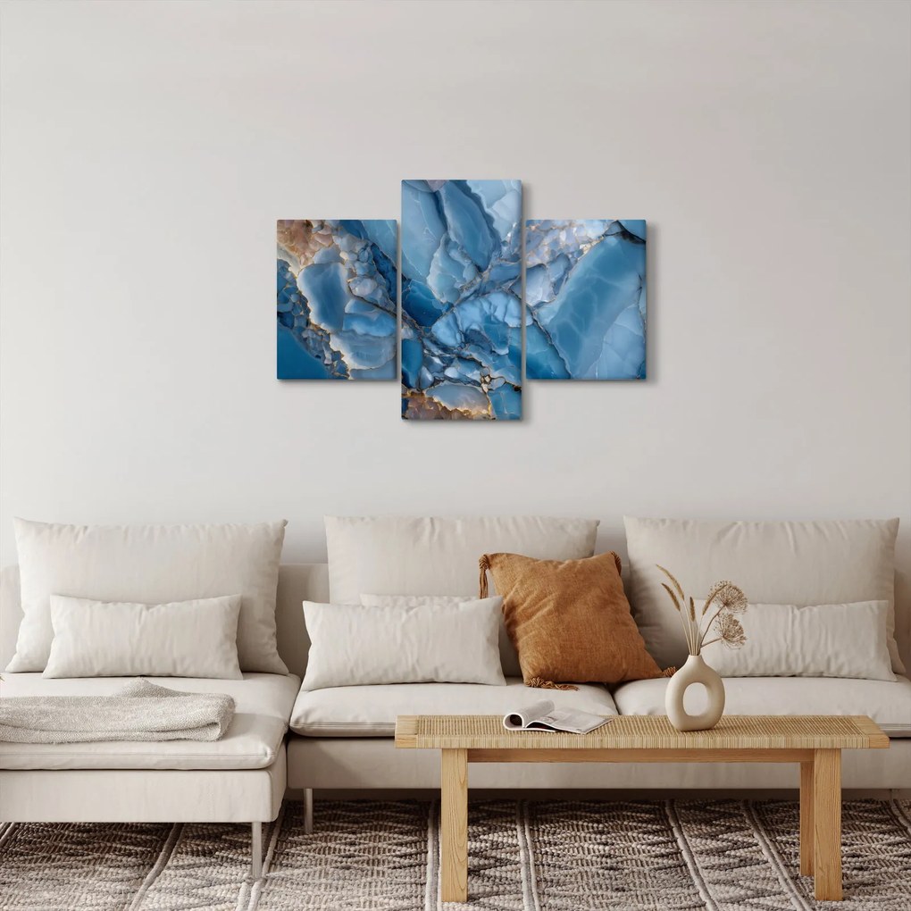 Obraz - Modrý členitý mramor (90x60 cm)