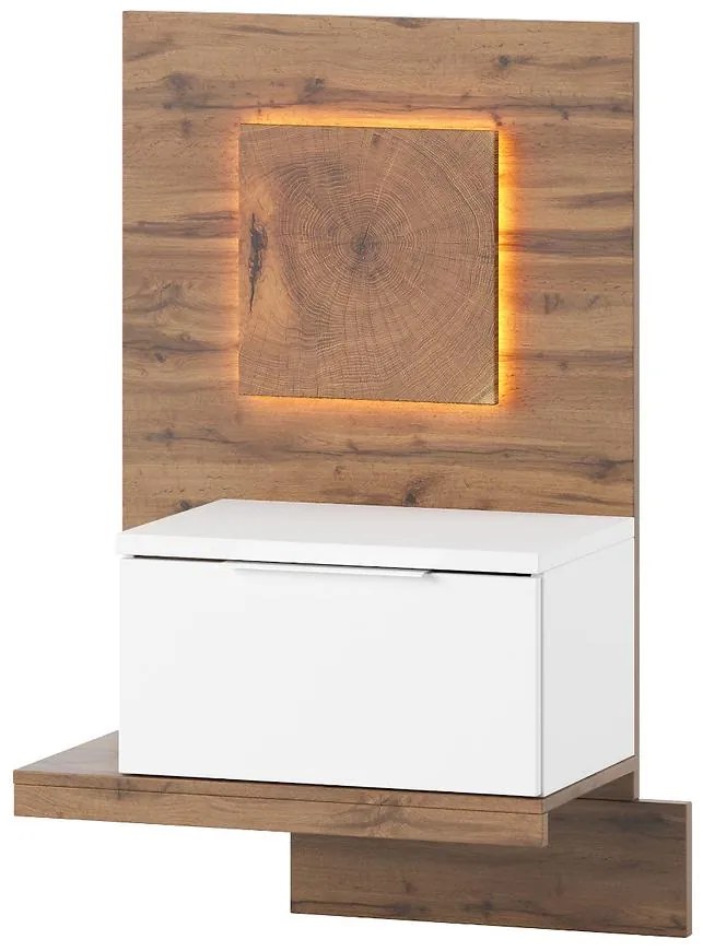 Nočná skrinka P 69 Livorno dub wotan/biely