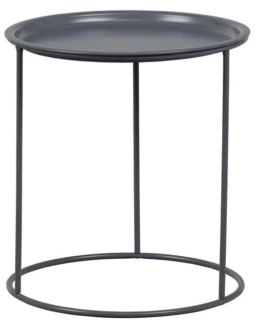 Svetlosivý odkladací stolík WOOOD Ivar, ø 40 cm