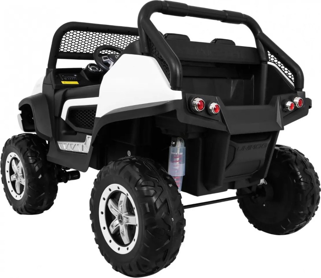 Ramiz Mercedes Benz Unimog elektrické autíčko pre deti biele