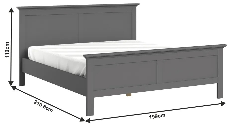 Manželská posteľ 180 cm Phung (sivá). Vlastná spoľahlivá doprava až k Vám domov. 1016752