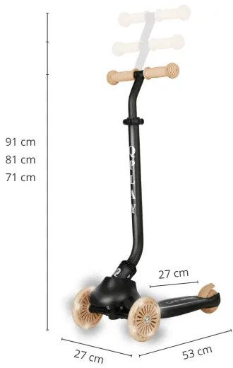 Kolobežka 3v1 Sema Evo khaki
