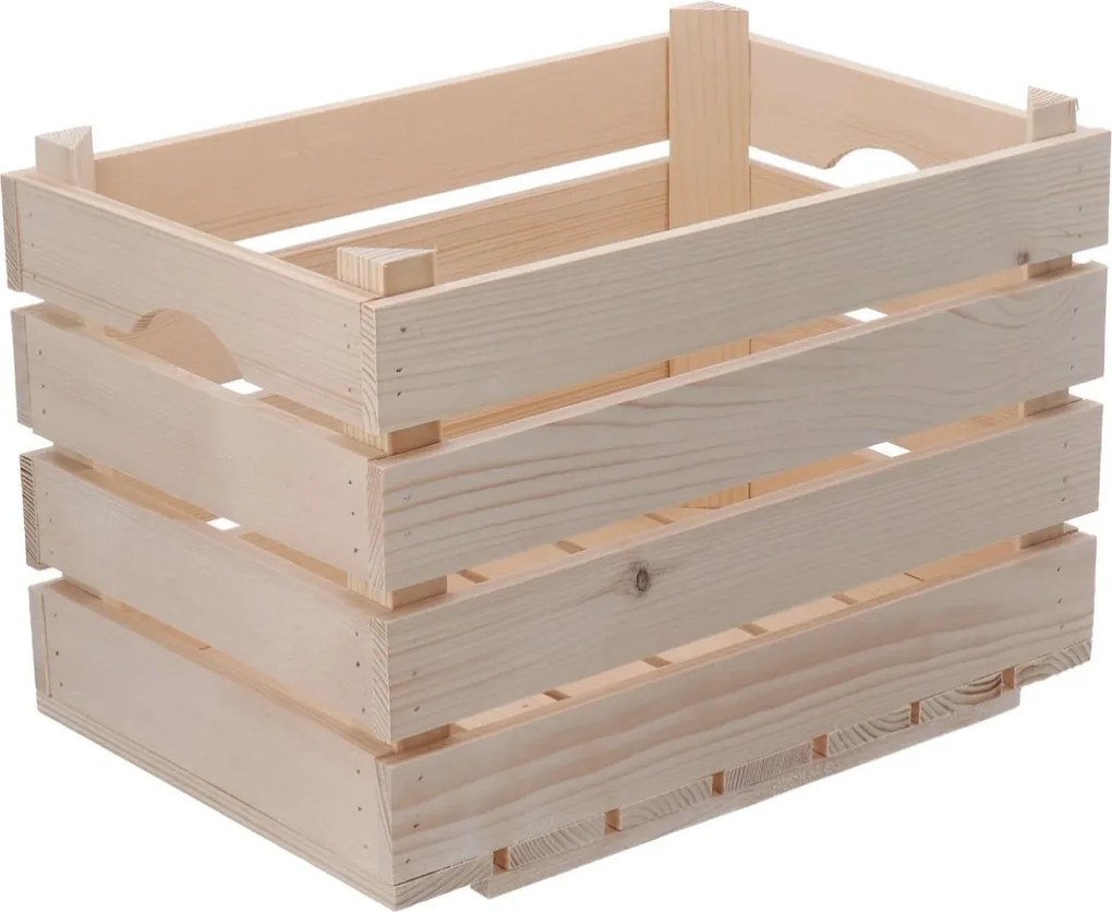 ČistéDrevo Drevená debnička 40 x 26 x 26 cm