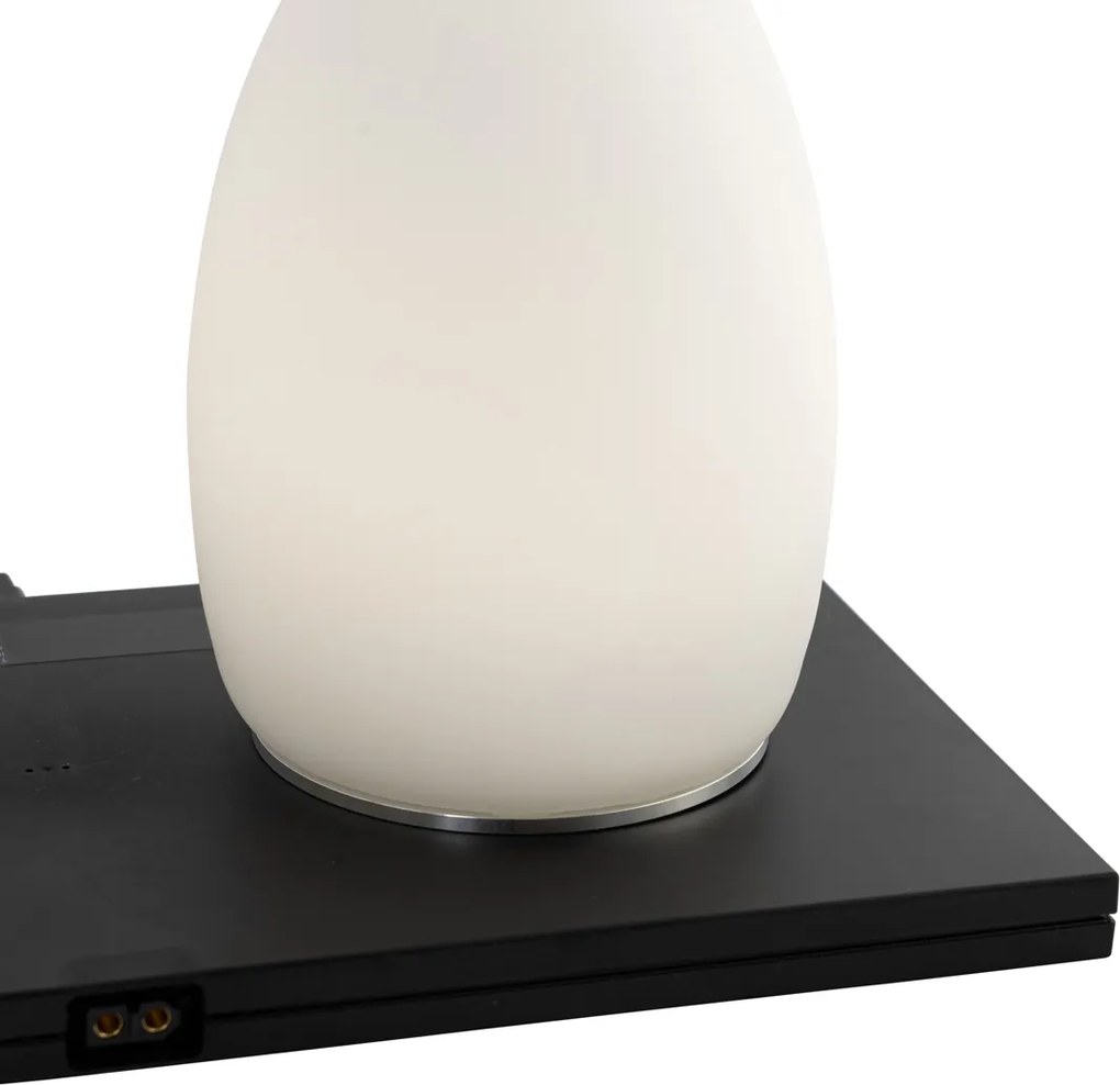 Sada 2 bielych RGBW nabíjateľných stolových lámp - Eggo