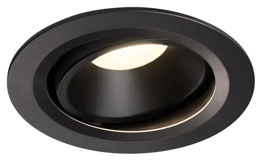 Stropné svietidlo SLV NUMINOS® MOVE DL L vnitřní LED zápustné stropné svietidlo čierna/čierna 4000 K 40° otočné a výkyvné 1003676