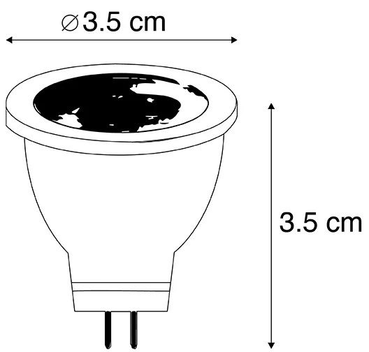 Sada 5 LED žiaroviek G4 MR11 2,7 W 210 lm 3000 K 12 V