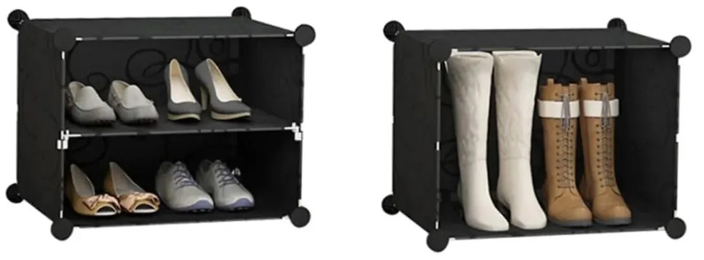 Hogler 3411 Variabilný policový systém 5 políc 175 x 37 x 47 cm, čierna