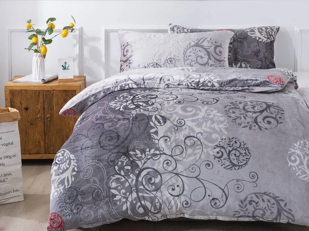 XPOSE® Mikroplyšové obliečky AMÉLIA Exclusive - sivé