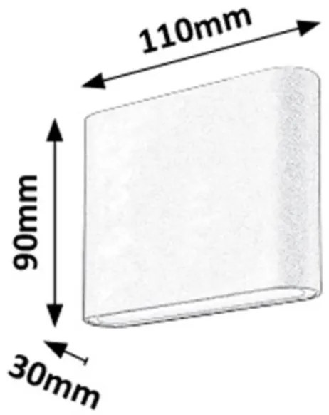 Rabalux 7951 - LED Vonkajšie nástenné svietidlo NESNA 2xLED/3W/230V IP54 3000K