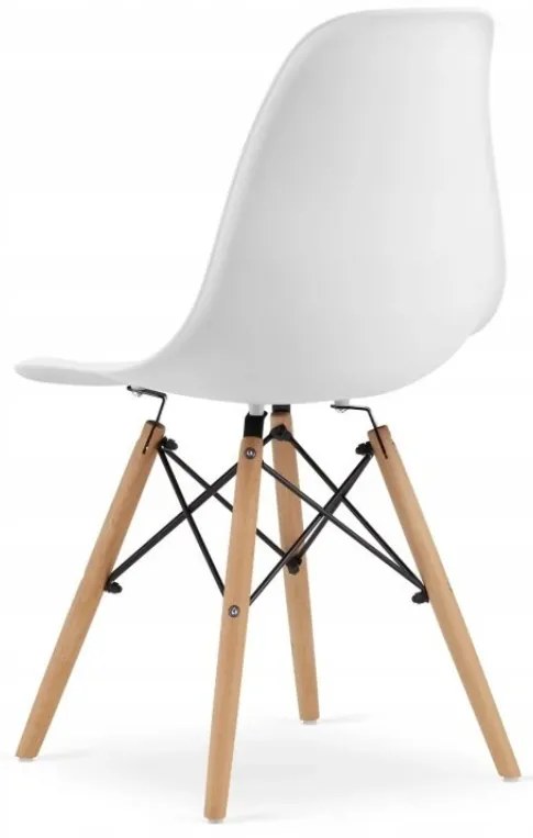 Jedálenská zostava TODI 60cm okrúhly stolový set biely + 2 stoličky OSAKA biele