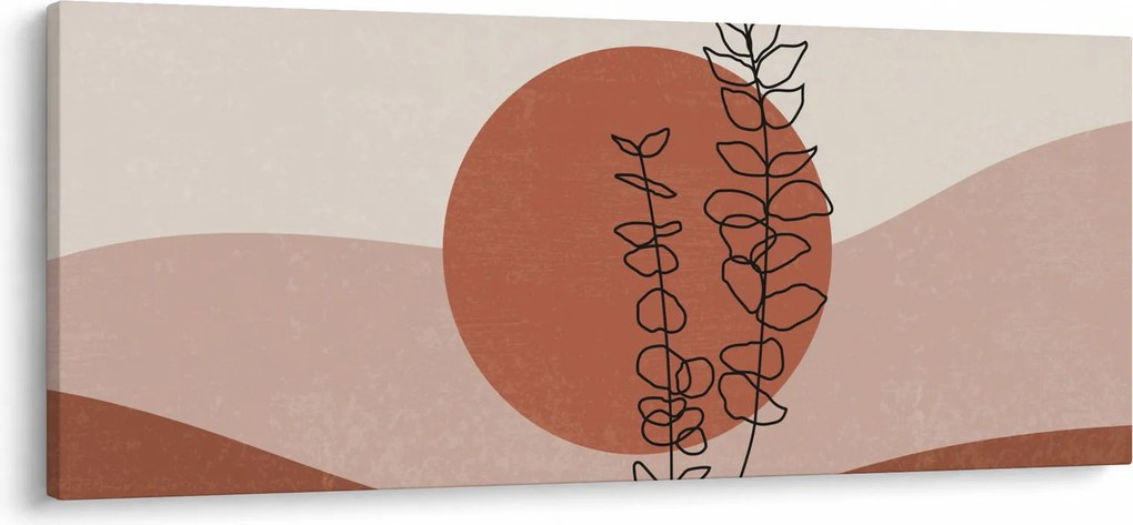 Obraz - Boho listy N⁰1 (120x50 cm)