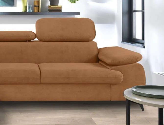 Rohová sedacia súprava Scala, hrdzavá látka, ľavý roh