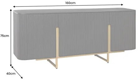 Komoda 46432 Garsby 160cm Masív drevo Mango čierne - Komfort-nábytok