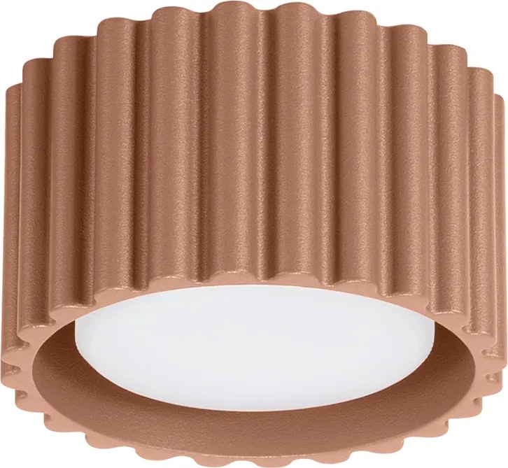 Stropné svietidlo Aura, 1x hnedé hliníkové tienidlo, (6 cm)