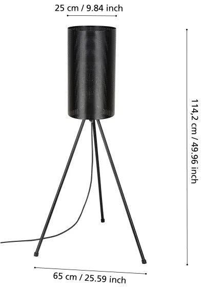 Eglo 900259 - Vonkajšia stojacia lampa LADUNARA 1xE27/40W/230V IP44