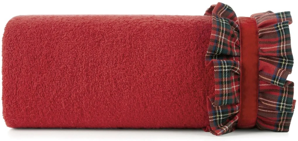 VIANOČNÝ FROTÉ UTERÁK SANTA1 SADA 3KS 70X140 CM ČERVENÁ