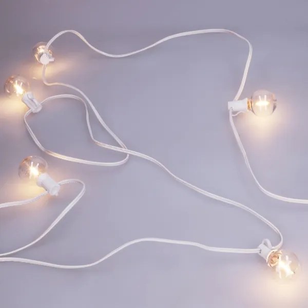 Brilagi - LED vonkajšia dekoratívna GIRLANDA 10xE12 8 m biela IP44 teplá biela