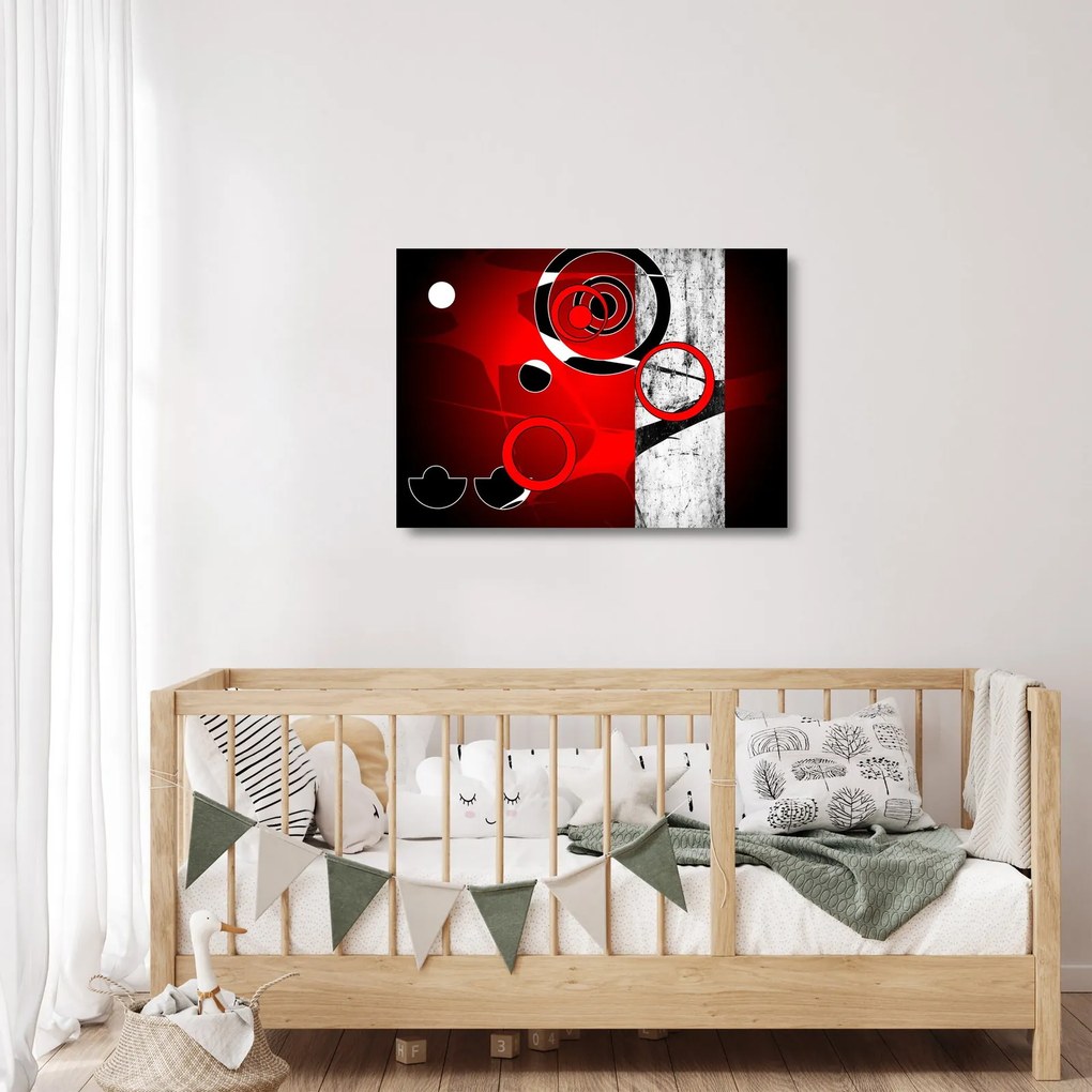 Sklenený obraz abstrakcie (70x50 cm)
